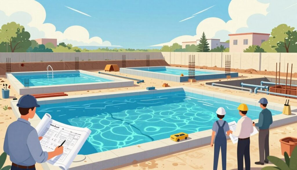 مراحل انشاء المسابح بجدة